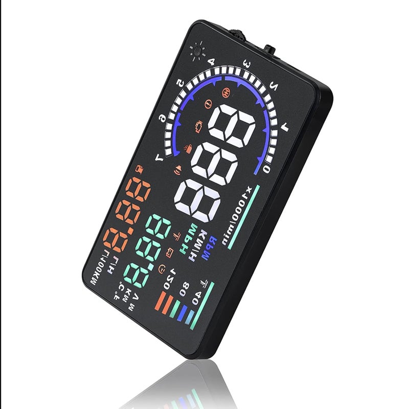 EIMSOAH 5.5inch Car HUD Car, Auto Windshield Screen Speed Display, OBD 2 EU OBD Compatible, with Driving Mileage Measurement for Cars - Image 4